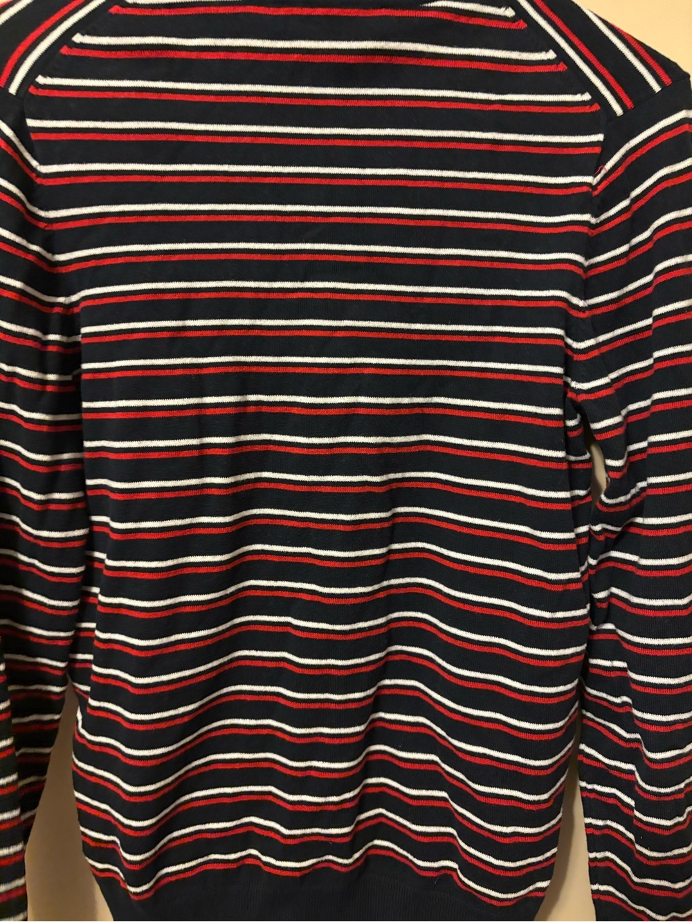 Tommy Hilfiger Navy Turtleneck Sweater with Red and White Stripes - Picture 8 of 8